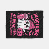 In October We Wear Nk Breast Cancer Awareness Hall Fleecedecke (Vorderseite (Horizontal))