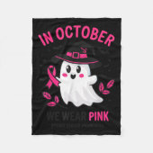 In October We Wear Nk Breast Cancer Awareness Hall Fleecedecke (Vorderseite)