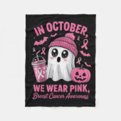 In October We Wear Nk Breast Cancer Awareness Hall Fleecedecke (Vorderseite)