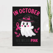 In October We Wear Nk Breast Cancer Awareness Hall Karte (Vorderseite)