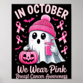 In October We Wear Nk Breast Cancer Awareness Hall Poster (Vorne)