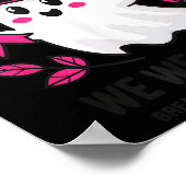 In October We Wear Nk Breast Cancer Awareness Hall Poster (Ecke)