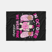 In October We Wear Nk Breast Cancer Awareness Nicu Fleecedecke (Vorderseite (Horizontal))