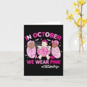 In October We Wear Nk Breast Cancer Awareness Nicu Karte (Gelbe Blume)