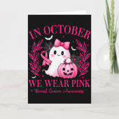 In October We Wear Nk Breast Cancer Awareness Nk G Karte (Vorderseite)