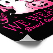 In October We Wear Nk Breast Cancer Awareness Poster (Ecke)
