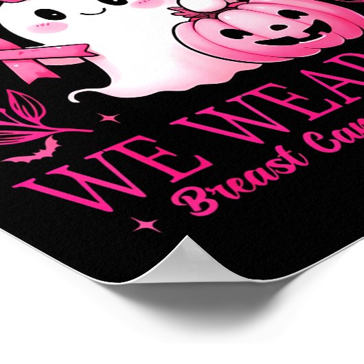 In October We Wear Nk Breast Cancer Awareness Poster (Ecke)