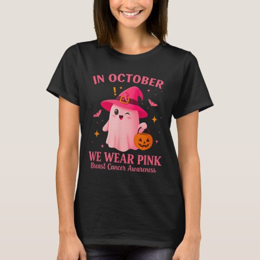 In October We Wear Nk – Breast Cancer Awareness T-Shirt (Vorderseite)