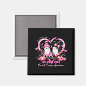 In October We Wear Nk Breast Cancer Heart Dragonfl Magnet (Vorderseite/Rückseite)
