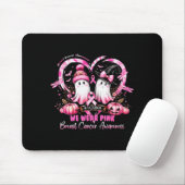 In October We Wear Nk Breast Cancer Heart Dragonfl Mousepad (Mit Mouse)