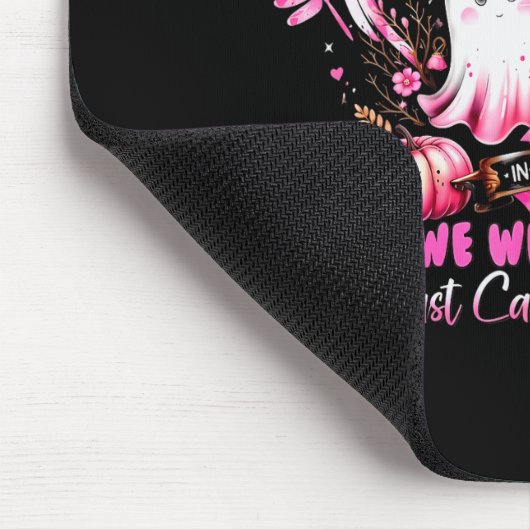 In October We Wear Nk Breast Cancer Heart Dragonfl Mousepad (Ecke)