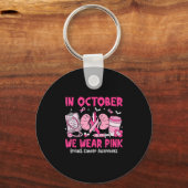 In October We Wear Nk Breast Cancer Urology Nurse Schlüsselanhänger (Vorderseite)