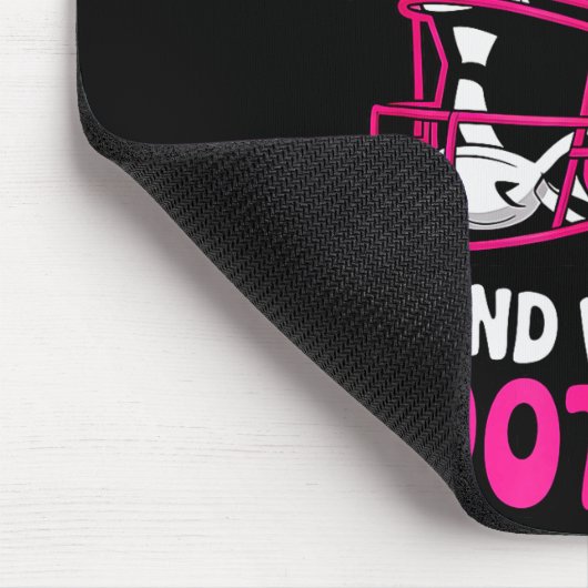 In October We Wear Nk Breast Football Cancer Aware Mousepad (Ecke)