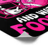 In October We Wear Nk Breast Football Cancer Aware Poster (Ecke)