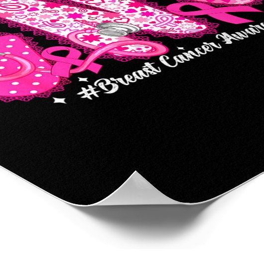 In October We Wear Nk Cna Nurse Breast Cancer Awar Poster (Ecke)