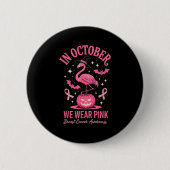 In October We Wear Nk Flamingo Halloween  Button (Vorderseite)