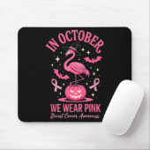 In October We Wear Nk Flamingo Halloween Mousepad (Mit Mouse)