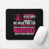 In October We Wear Nk For Warriors Breast Cancer A Mousepad (Mit Mouse)
