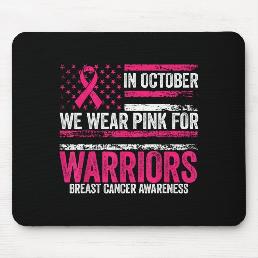 In October We Wear Nk For Warriors Breast Cancer A Mousepad (Vorne)