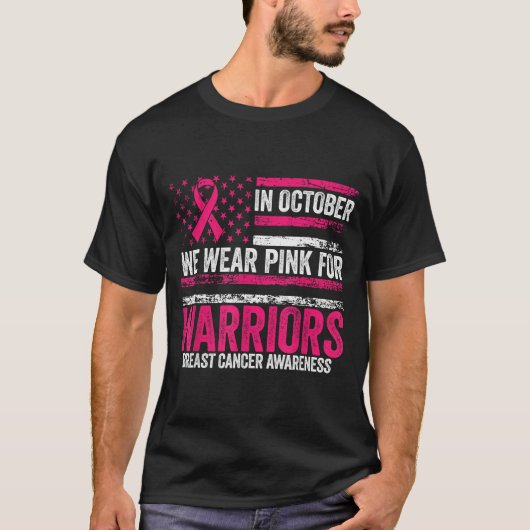 In October We Wear Nk For Warriors Breast Cancer A T-Shirt (Vorderseite)
