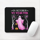 In October We Wear Nk Ghost Boo Breast Cancer Wome Mousepad (Mit Mouse)