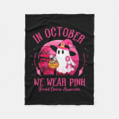 In October We Wear Nk Ghost Witch Breast Cancer Aw Fleecedecke (Vorderseite)