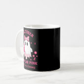 In October We Wear Nk Ghost Witch Breast Cancer Aw Kaffeetasse (Vorderseite Links)
