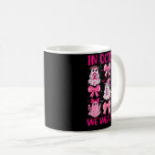 In October We Wear Nk Ghost Witch Breast Cancer Aw Kaffeetasse (VorderseiteRechts)