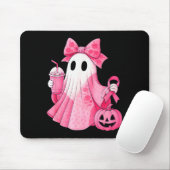 In October We Wear Nk Ghost Witch Breast Cancer Aw Mousepad (Mit Mouse)