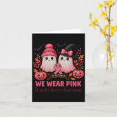In October We Wear Nk Ghosts Breast Cancer Awarene Karte (Gelbe Blume)