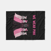 In October We Wear Nk Halloween Breast Cancer Awar Fleecedecke (Vorderseite (Horizontal))
