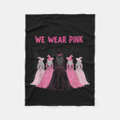 In October We Wear Nk Halloween Breast Cancer Awar Fleecedecke (Vorderseite)