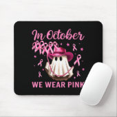 In October We Wear Nk Men Women Breast Cancer Awar Mousepad (Mit Mouse)