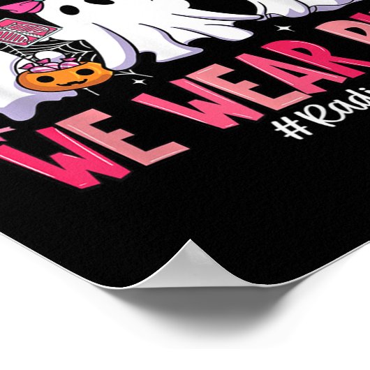 In October We Wear Nk Radiology Tech Life Breast C Poster (Ecke)