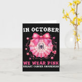 In October We Wear Nk Sder Web Breast Cancer Aware Karte (Gelbe Blume)