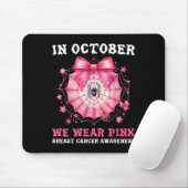 In October We Wear Nk Sder Web Breast Cancer Aware Mousepad (Mit Mouse)