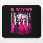 In October We Wear Nk Soky Witch Halloween Breast Mousepad (Vorne)