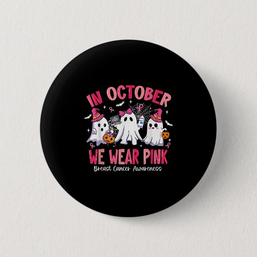 In October We Wear Nk Sonography Sonographer Breas Button (Vorderseite)