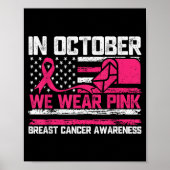 In October We Wear Nk Stal Worker Breast Cancer Poster (Vorne)