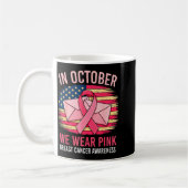 In October We Wear Nk Stal Worker Us Flag Breast C Kaffeetasse (Links)