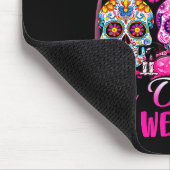 In October We Wear Nk Sugar Skull Halloween Breast Mousepad (Ecke)