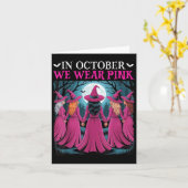 In October We Wear Nk Witch Halloween Breast Cance Karte (Gelbe Blume)