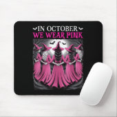 In October We Wear Nk Witch Halloween Breast Cance Mousepad (Mit Mouse)