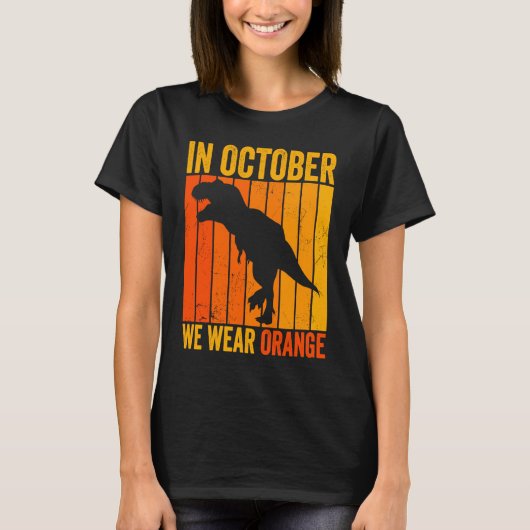 In October We Wear Orange Stop Bullying Unity Day T-Shirt (Vorderseite)