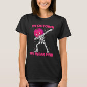 In October We Wear Pink Breast Cancer Pumpkin Hall T-Shirt (Vorderseite)