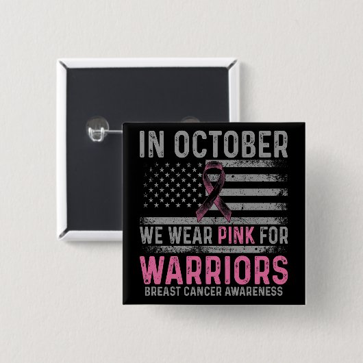 In October we wear pink Button (Vorne & Hinten)