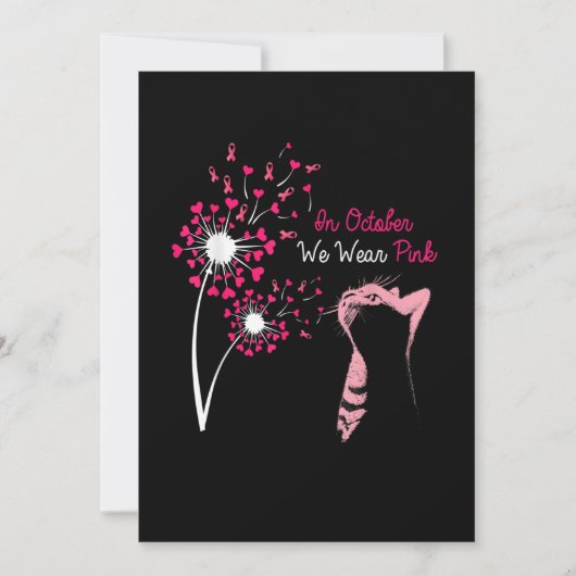 In October We Wear Pink Cat Halloween Warriors Bre Save The Date (Vorderseite)