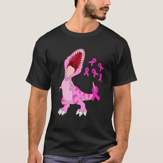 In October We Wear Pink Dinosaur Trex Dino Kid Boy T-Shirt (Vorderseite)