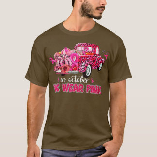 In October We Wear Pink Gnome Breast Cancer Awaren T-Shirt