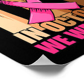 In October We Wear Pink Hand Raise Breast Cancer A Poster (Ecke)
